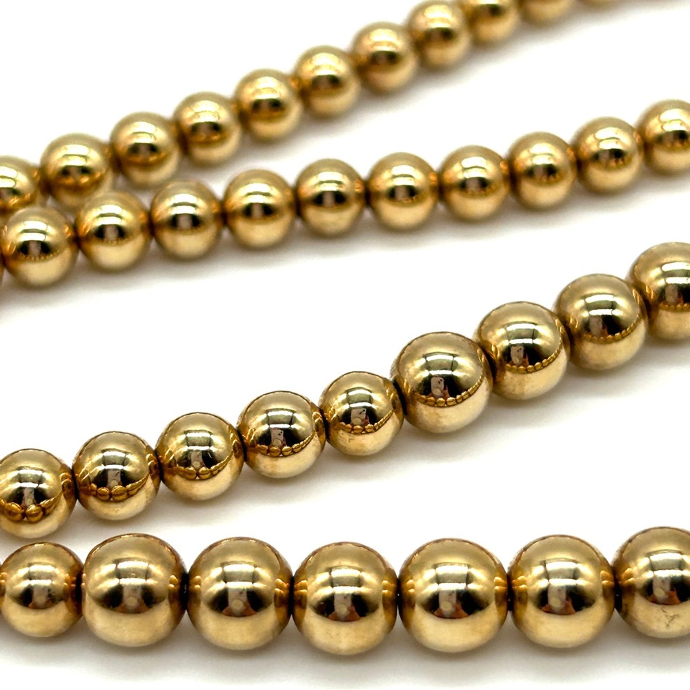 NWT Ralph Lauren Dangle Earrings & Gold Tone Graduated Bead Toggle Necklace 17" - Picture 10 of 16